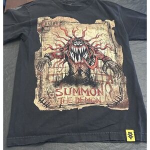 WWE NXT Finn Balor Summon The‎ Demon Authentic Black Wrestling Shirt Size Small